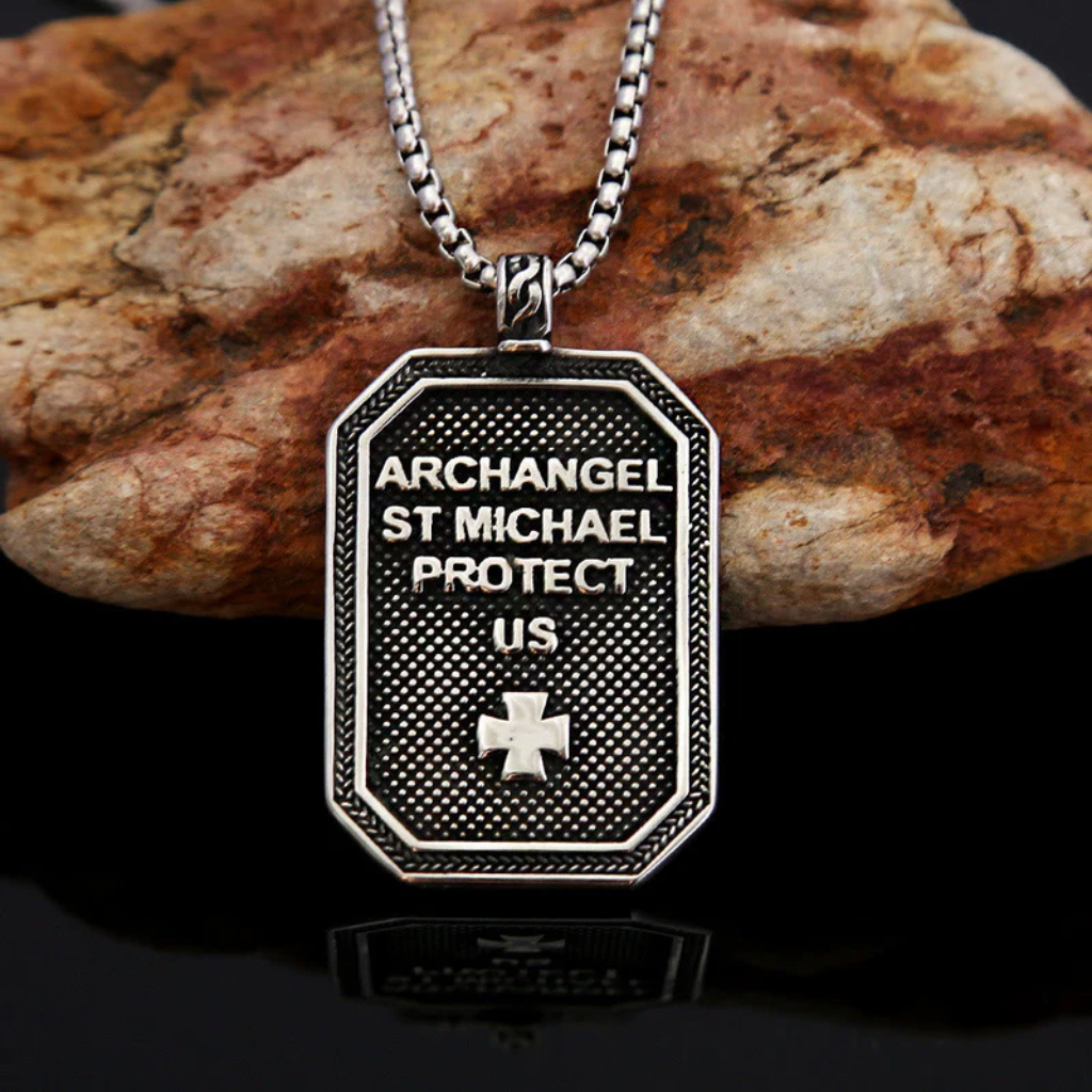 Pendant Necklace | St. Michael the Archangel Stainless Steel-Tithesource-