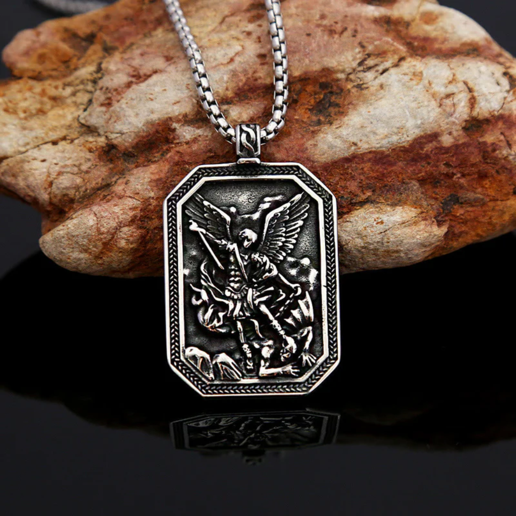 Pendant Necklace | St. Michael the Archangel Stainless Steel-Tithesource-