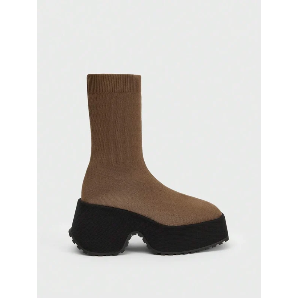 Platform Boots Women Chunky Goth Punk Black Y2K