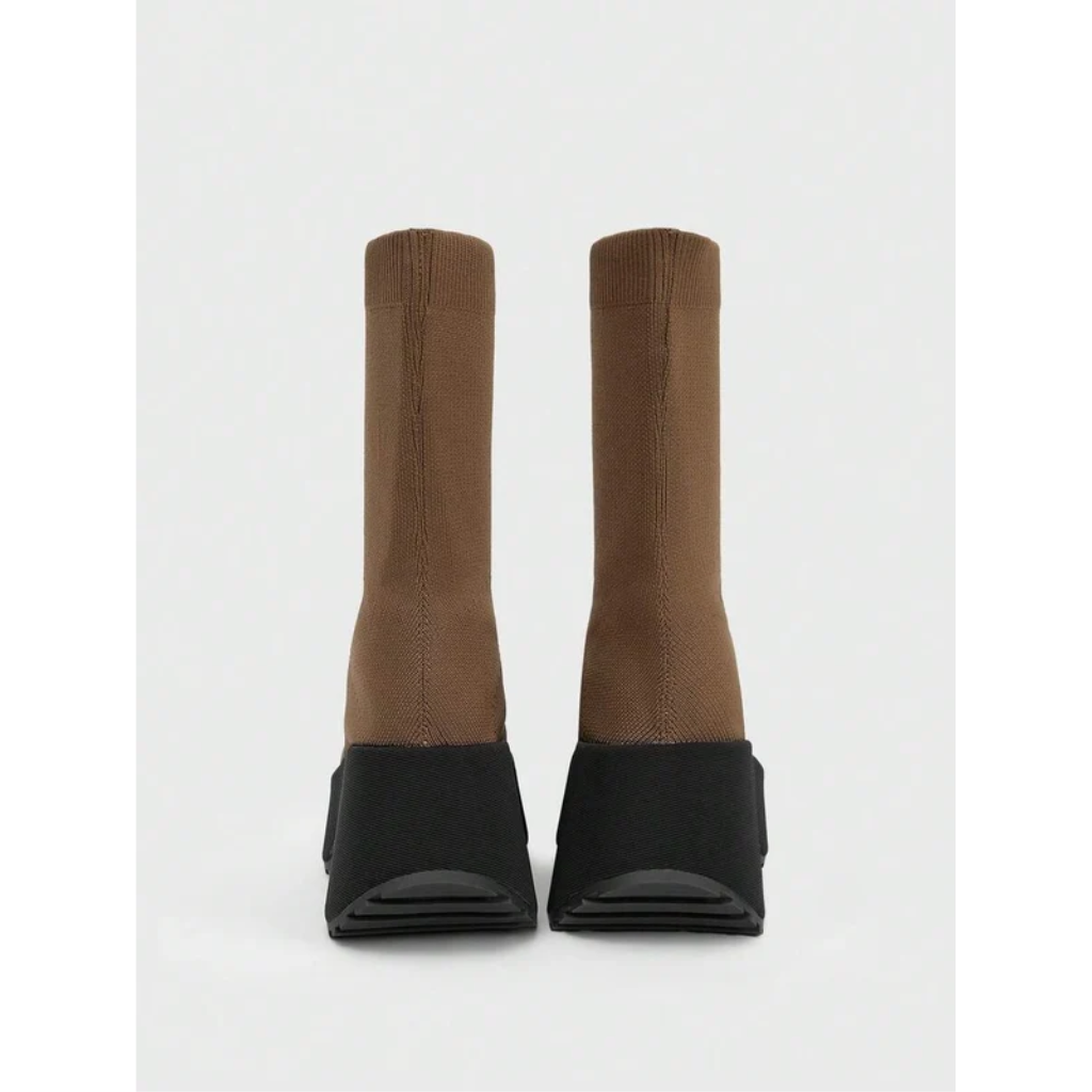 Platform Boots Women Chunky Goth Punk Black Y2K