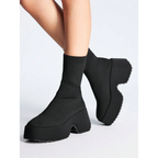Platform Boots Women Chunky Goth Punk Black Y2K