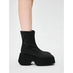 Platform Boots Women Chunky Goth Punk Black Y2K