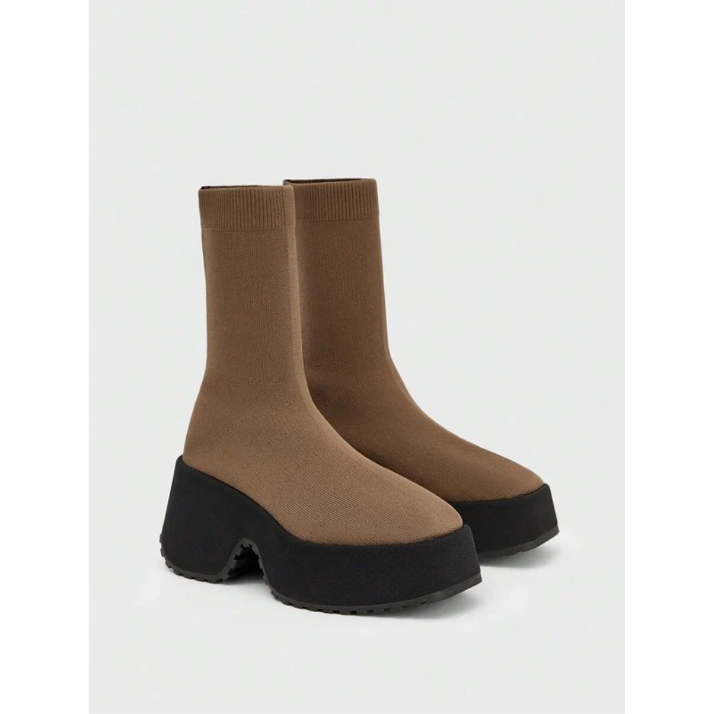 Platform Boots Women Chunky Goth Punk Black Y2K