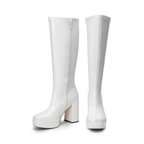 Platform Boots Women Knee High Chunky Y2K Goth