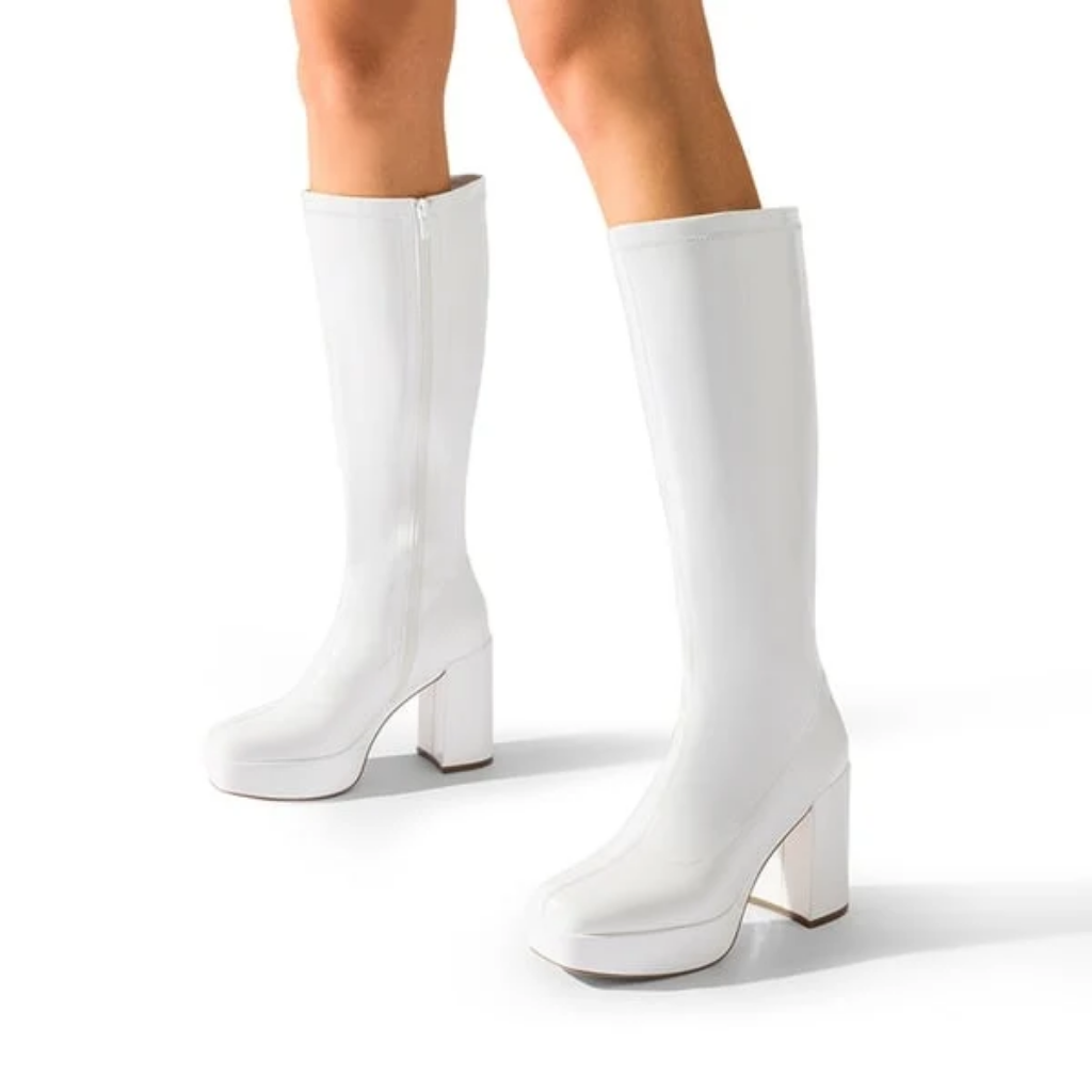 Platform Boots Women Knee High Chunky Y2K Goth