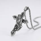 Praying Hands Vintage Cross Pendant Necklace