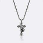 Praying Hands Vintage Cross Pendant Necklace