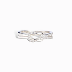 Promise Ring Women Infinity Love Knot Cubic Zirconia Pave Silver