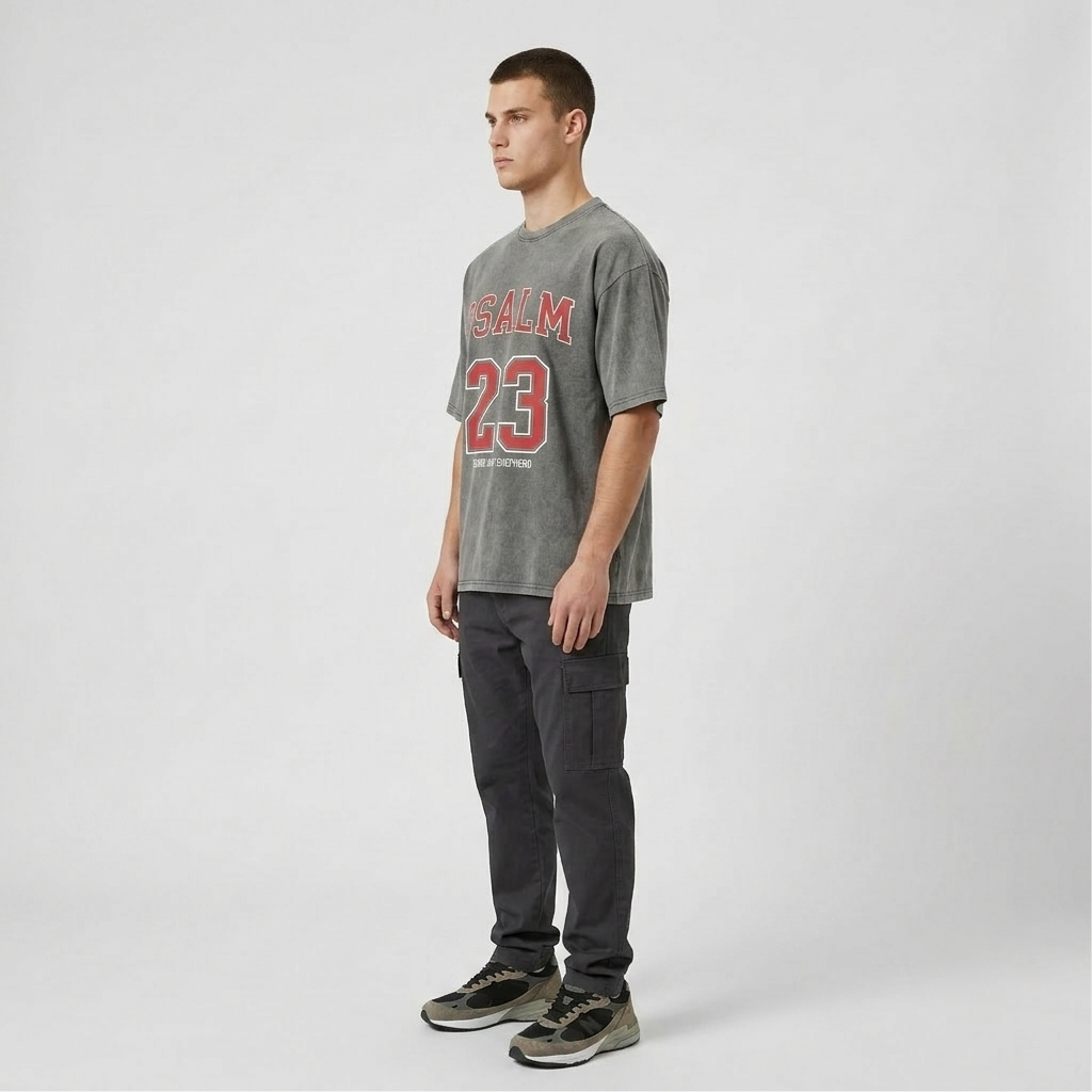 Psalm 23 Christian Washed T-Shirt-Tithesource-