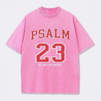 Psalm 23 Christian Washed T-Shirt-Tithesource-Pink-S-