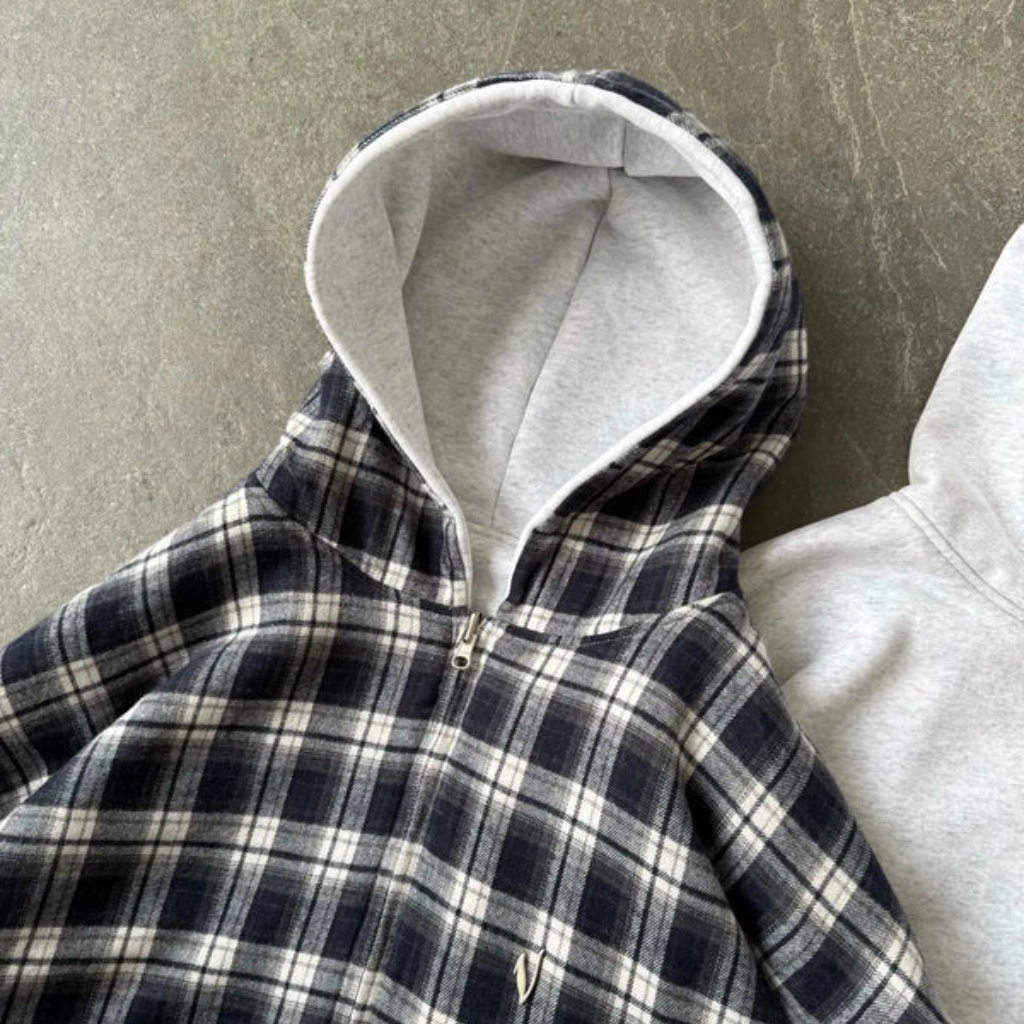 Reversible Zipper Hoodie - Loose fit