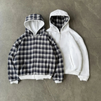 Reversible Zipper Hoodie - Loose fit