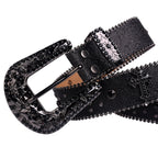 Rhinestone Diamant Cross Belt Women - Western Cowboy Buckle Belt-Tithesource-
