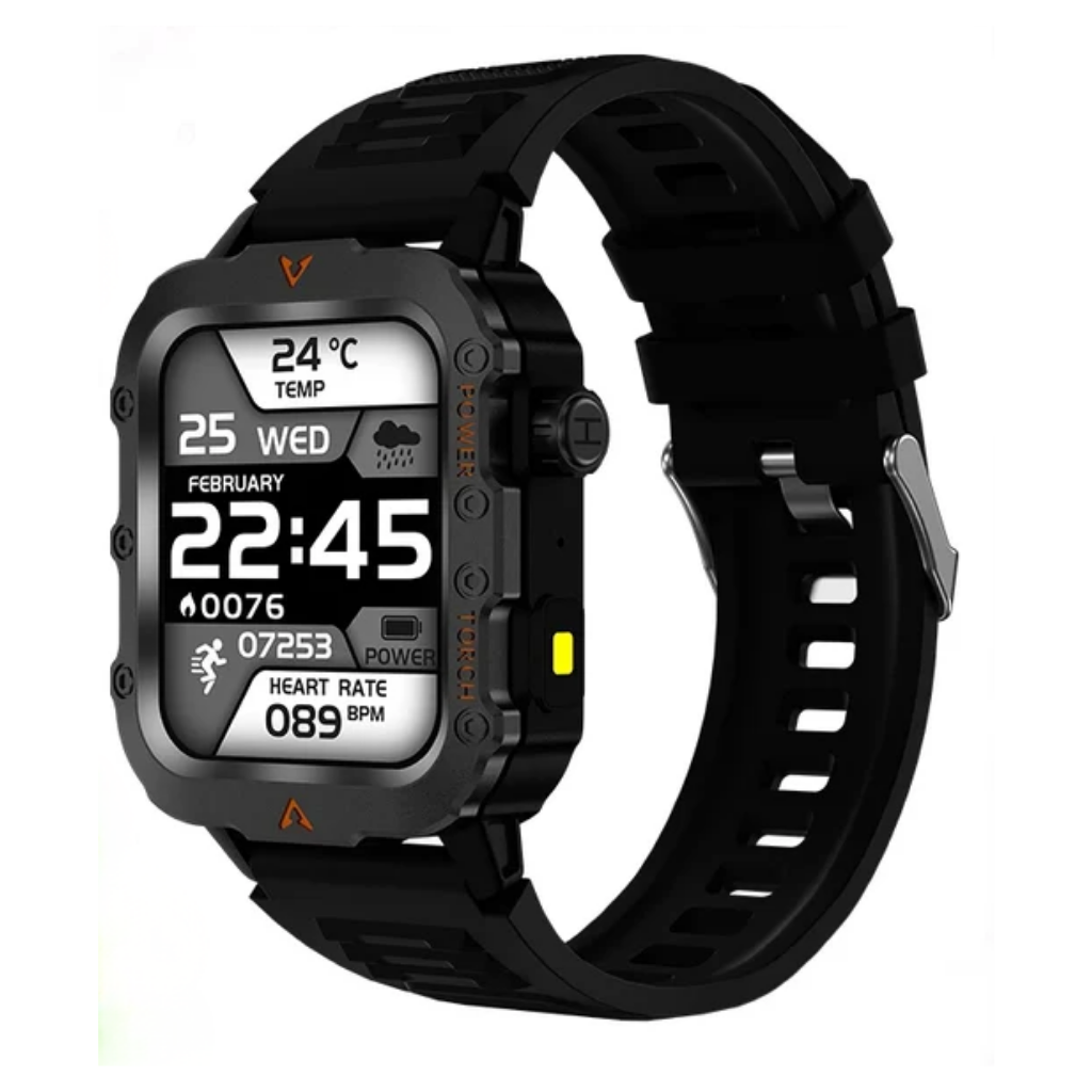 Rugged Smart Watch - Flashligt - Fitness Tracking