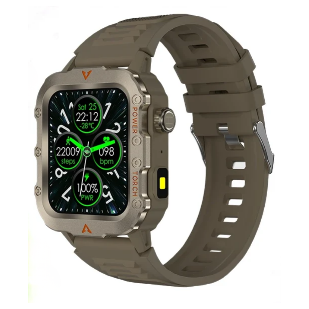 Rugged Smart Watch - Flashligt - Fitness Tracking