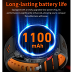Rugged Smart Watch Silicone Band - GPS - Outdoor - Waterproof