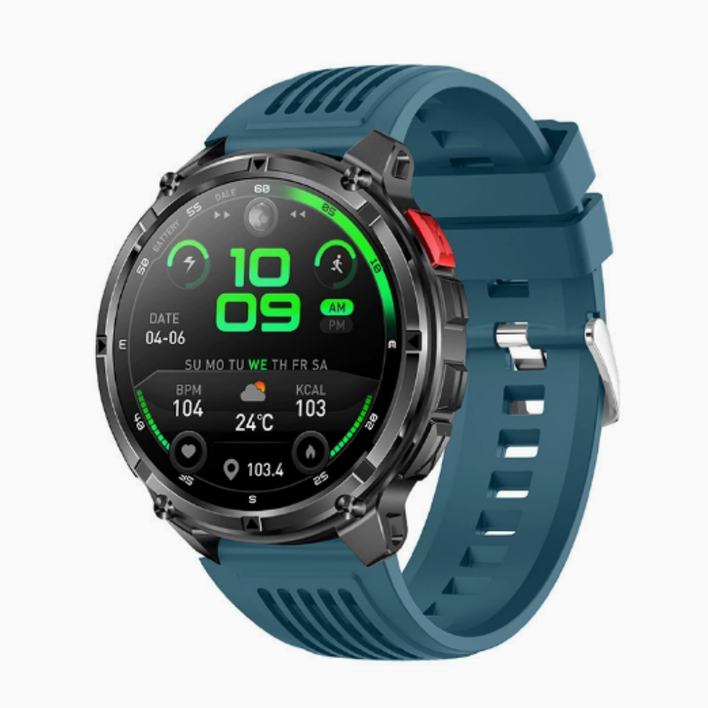 Rugged Smart Watch Silicone Band - GPS - Outdoor - Waterproof