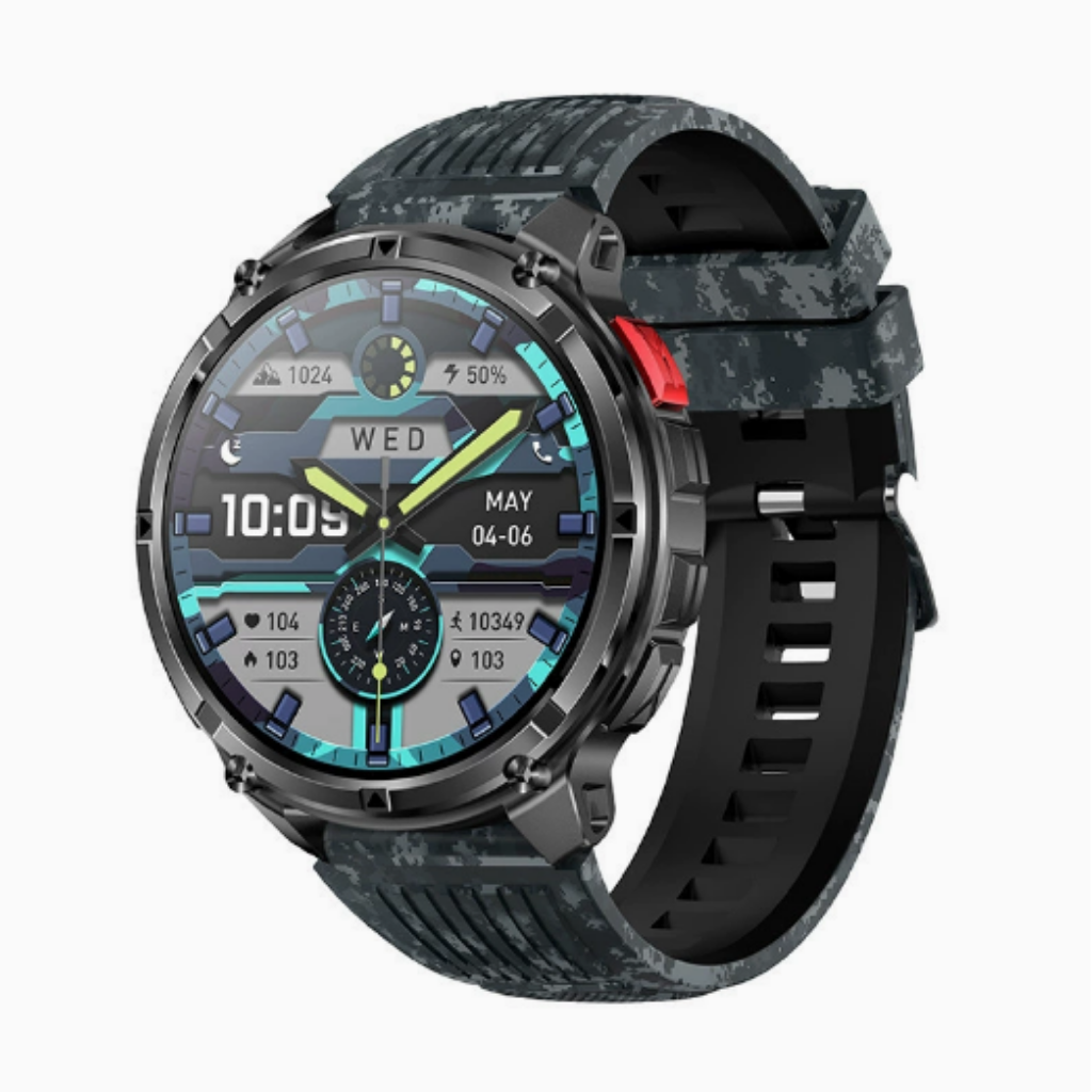 Rugged Smart Watch Silicone Band - GPS - Outdoor - Waterproof