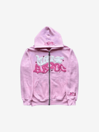 Oversized Zip Up Hoodie Streetwear Y2K-Tithesource-Pink-S-