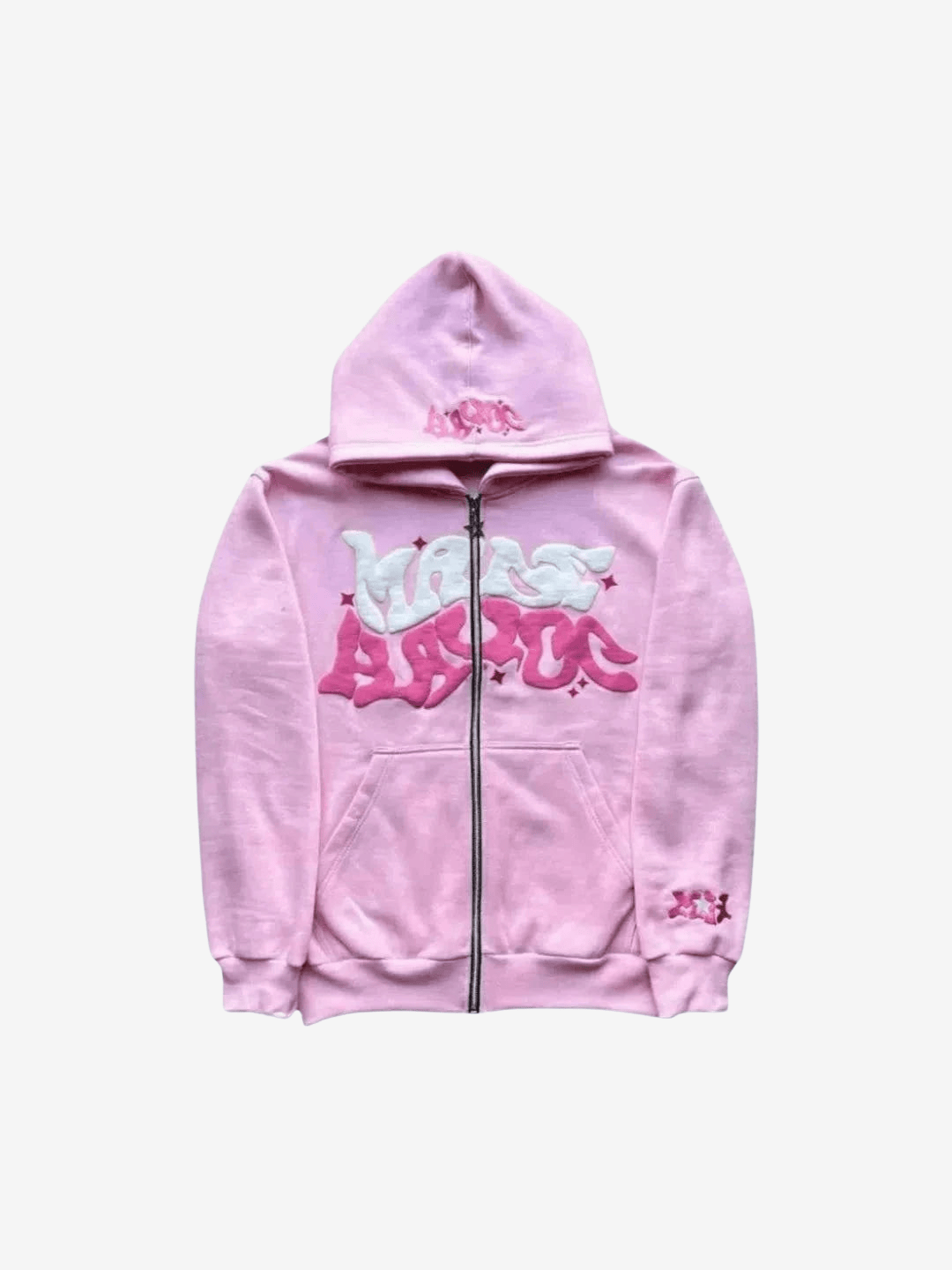 Oversized Zip Up Hoodie Streetwear Y2K-Tithesource-Pink-S-