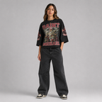 Saint Michael 3/4 Sleeve Shirt Cotton Oversized Graphic Streetwear