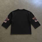 Saint Michael 3/4 Sleeve Shirt Cotton Oversized Graphic Streetwear