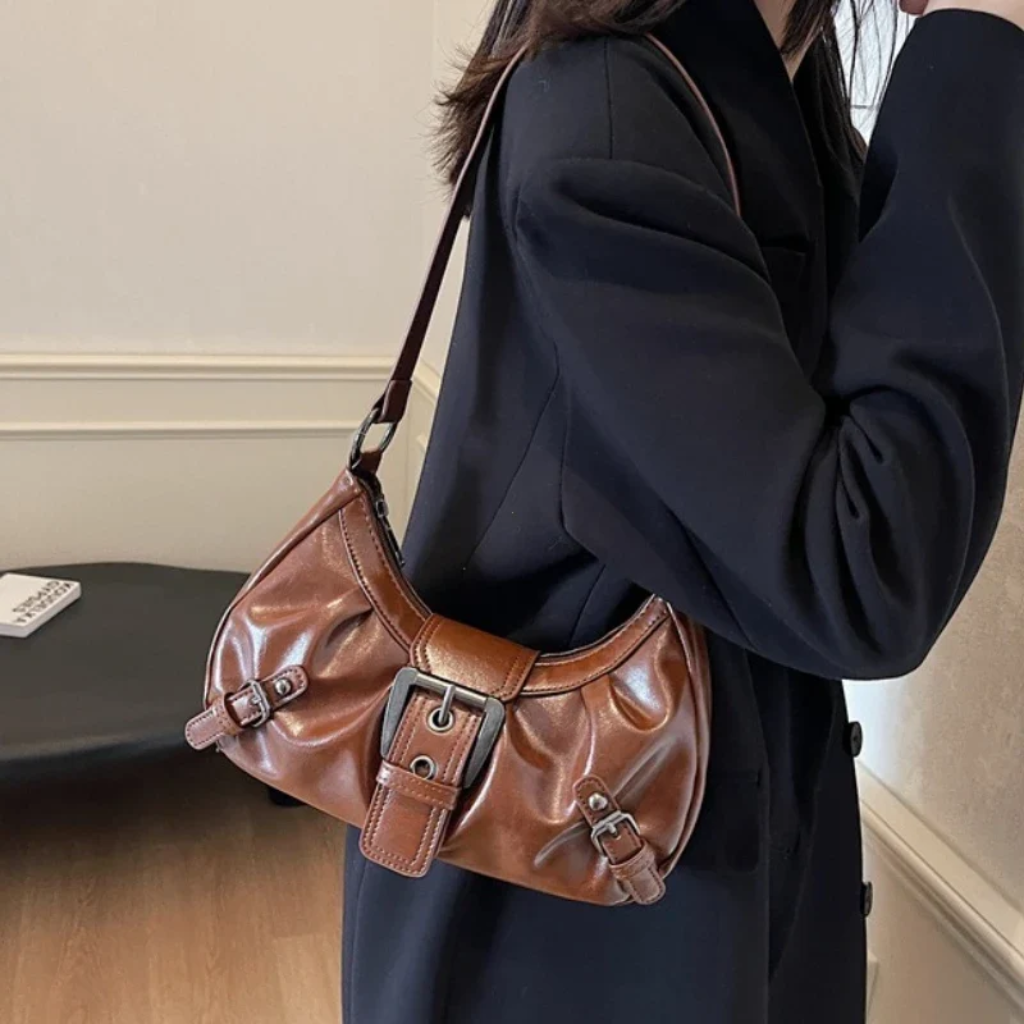 Shoulder Bag Womens Y2K Hobo Purse Faux Leather Handbag