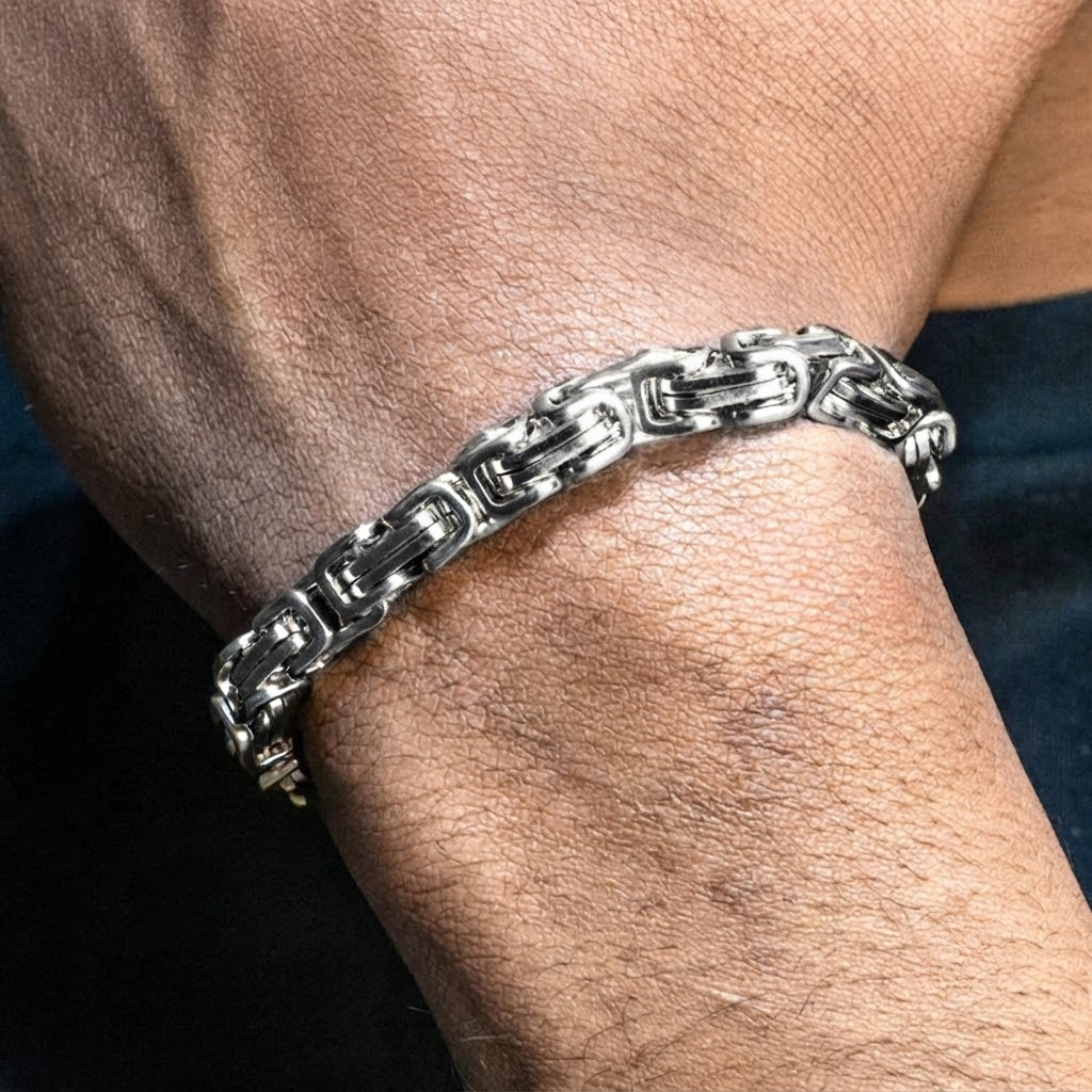 Silver Byzantine Chain & Bracelet