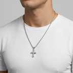 Silver Cross Hip Hop Pendant Necklace | Stainless Steel