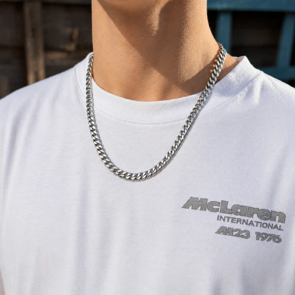 Silver Cuban Chain 7mm