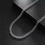 Silver Cuban Chain 7mm