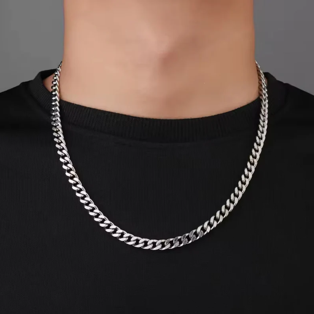 Silver Cuban Chain 7mm