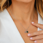 Birthstone Zodiac Silver Necklace Women