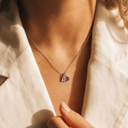 Birthstone Zodiac Silver Necklace Women