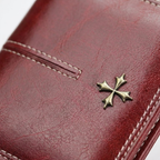 Slim Wallet with Cross | Women | PU Leather-Tithesource-