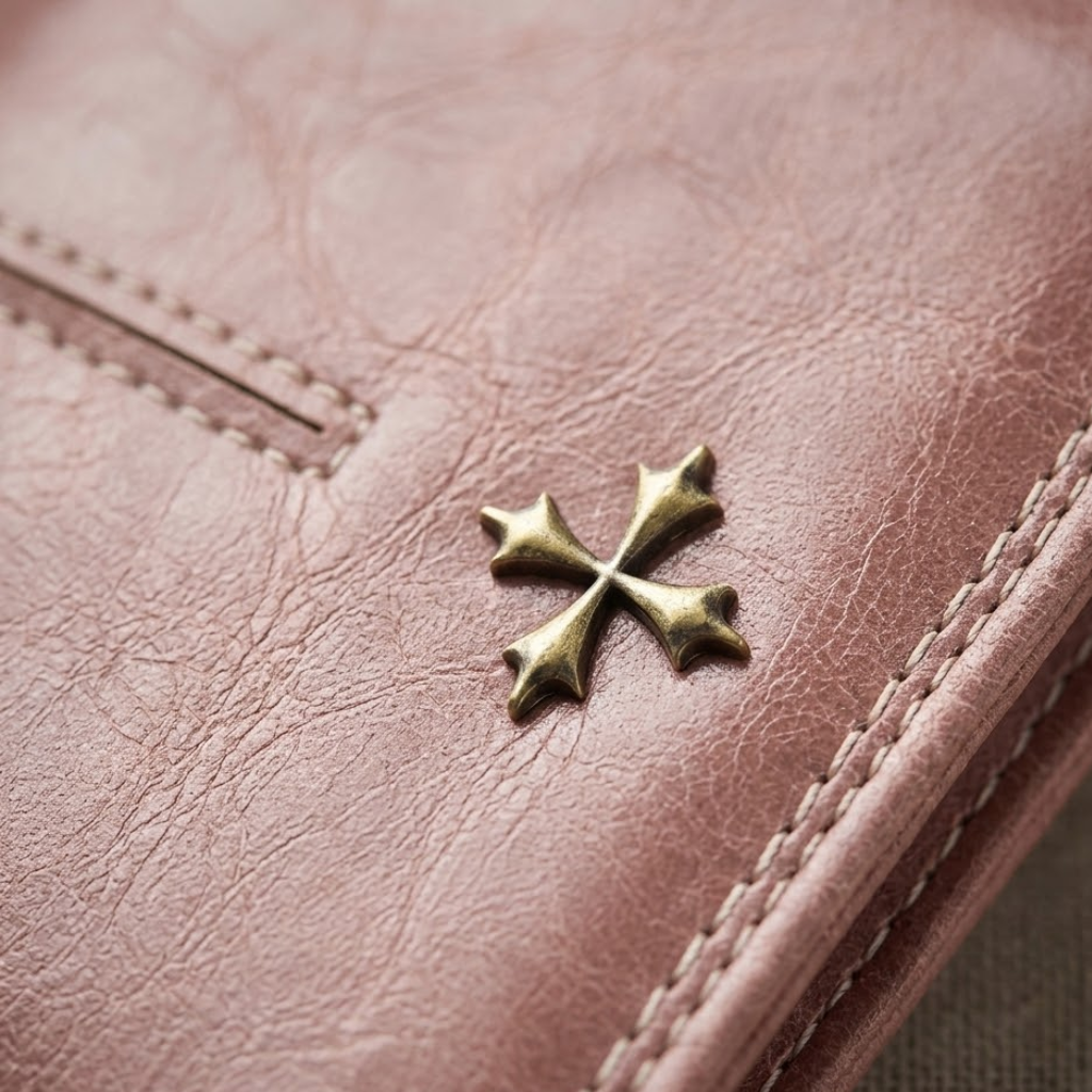 Slim Wallet with Cross | Women | PU Leather-Tithesource-