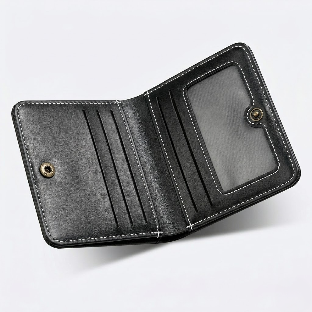 Slim Wallet with Cross | Women | PU Leather-Tithesource-