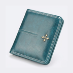 Slim Wallet with Cross | Women | PU Leather-Tithesource-Green-