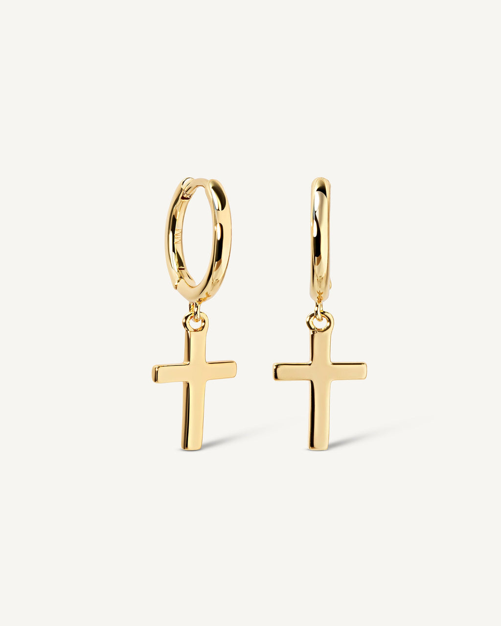 Small Cross Hoop Earings Women | Gold and Silver-Tithesource-Gold-