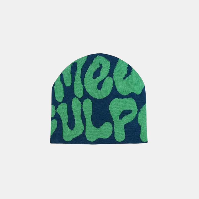 Streetwear Beanie Graphic Print Y2K Black-Tithesource-Army Green-