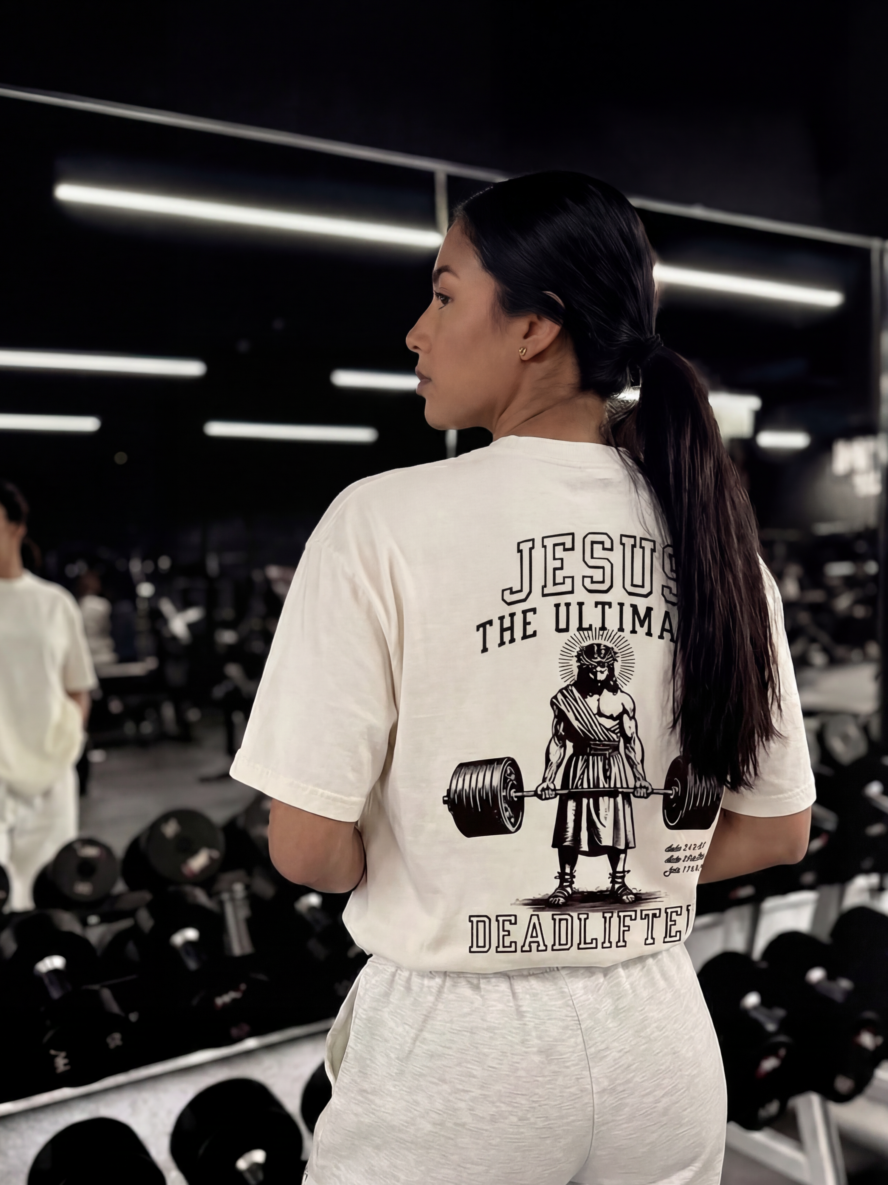 T-Shirt | Jesus The Ultimate Deadlifter Faith Gym Unisex-Tithesource-