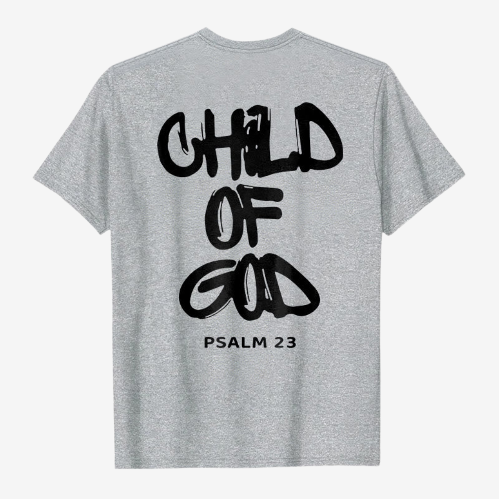 T-shirt | Child of God Psalm 23 | Unisex-Tithesource-Grey-S-