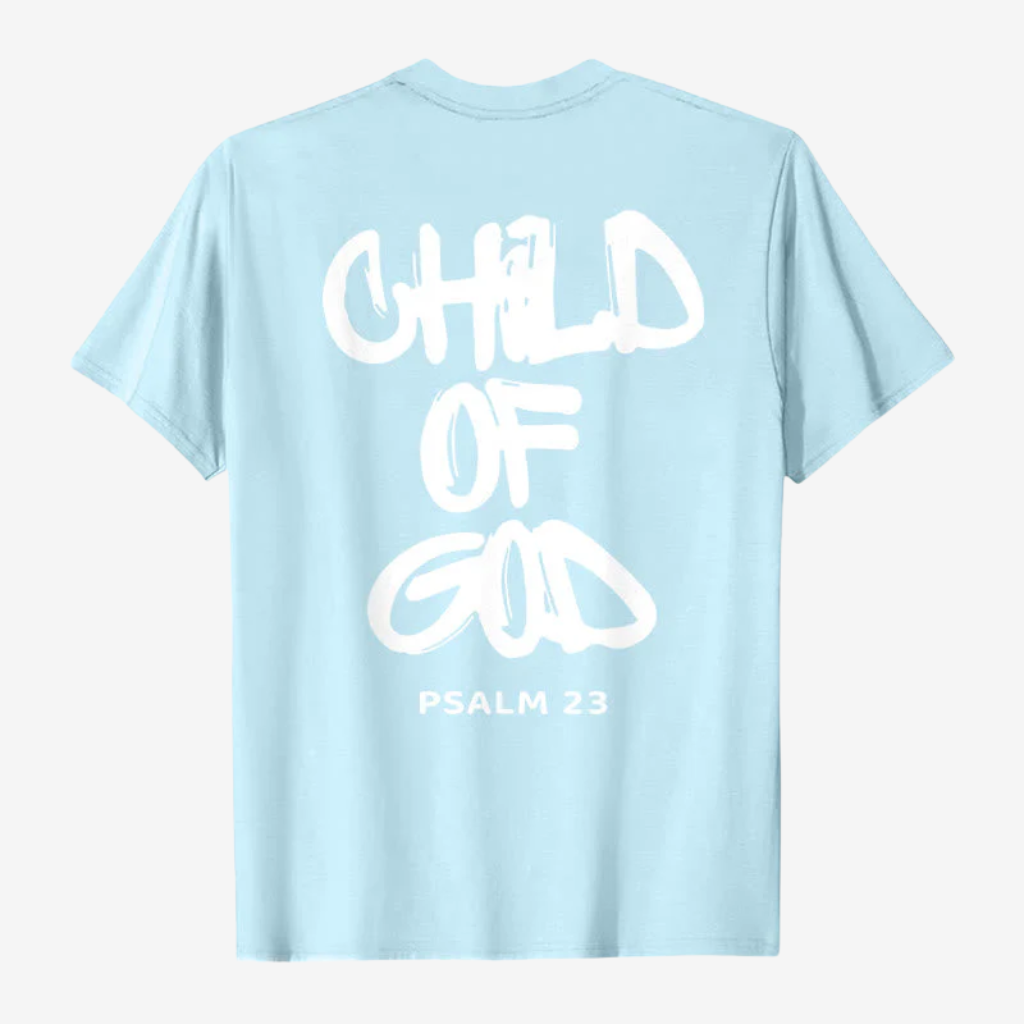 T-shirt | Child of God Psalm 23 | Unisex-Tithesource-Light Blue-S-