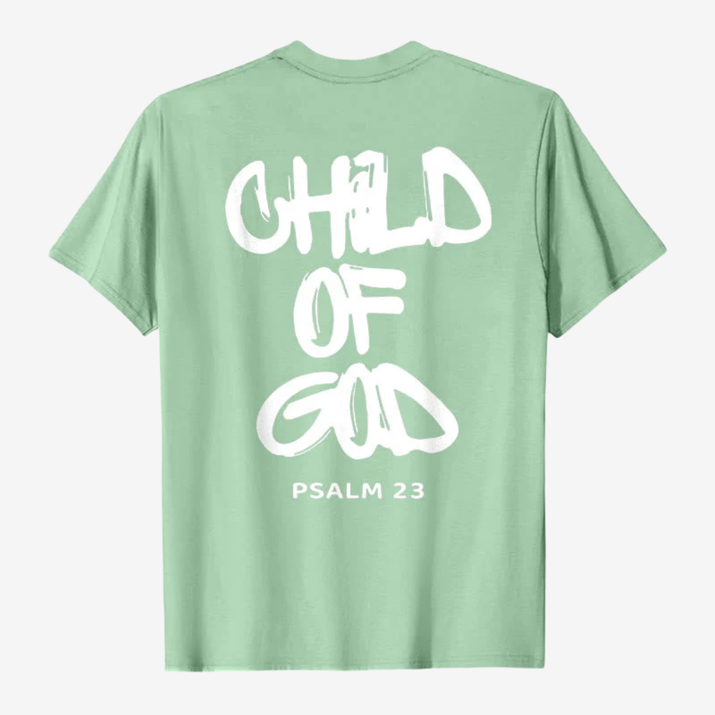 T-shirt | Child of God Psalm 23 | Unisex-Tithesource-Light Green-S-
