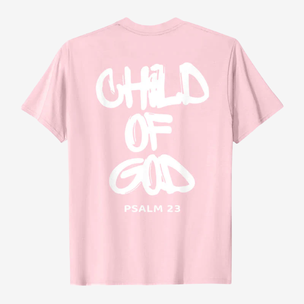 T-shirt | Child of God Psalm 23 | Unisex-Tithesource-Pink-S-