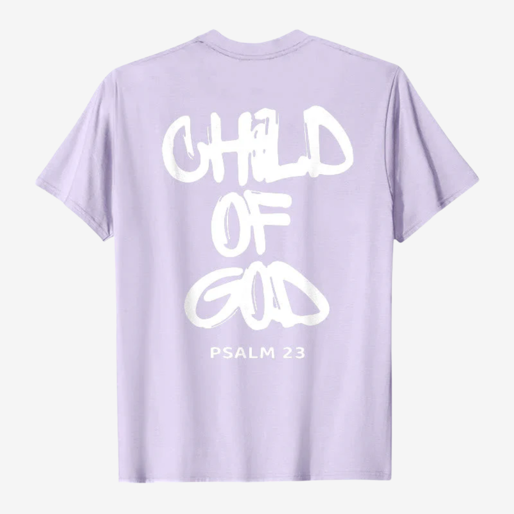 T-shirt | Child of God Psalm 23 | Unisex-Tithesource-Purple-S-