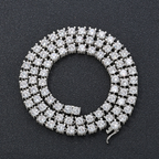 Tennis Chain 5mm Round Cut - Gold and Silver
