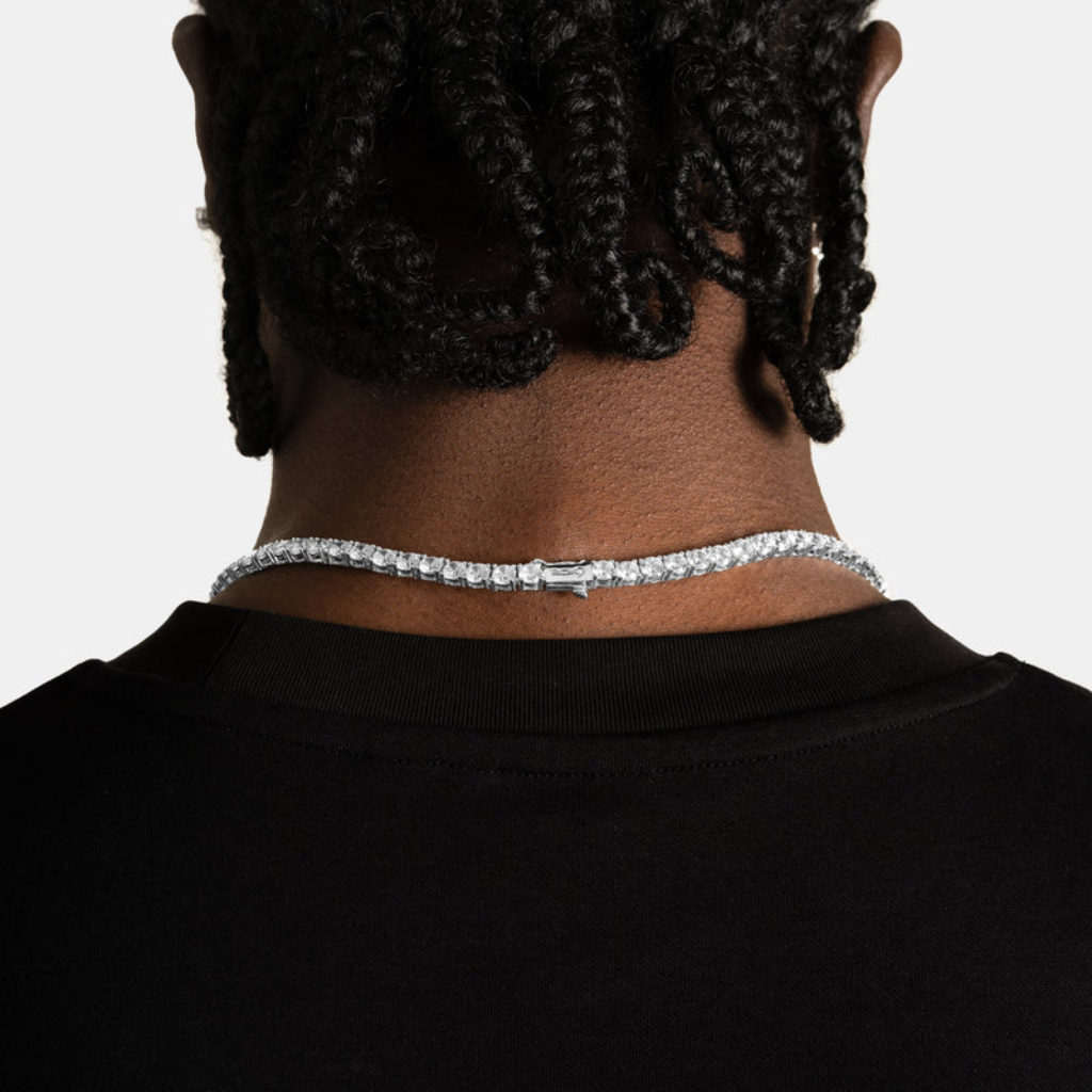 Tennis Chain 5mm Round Cut - Gold and Silver