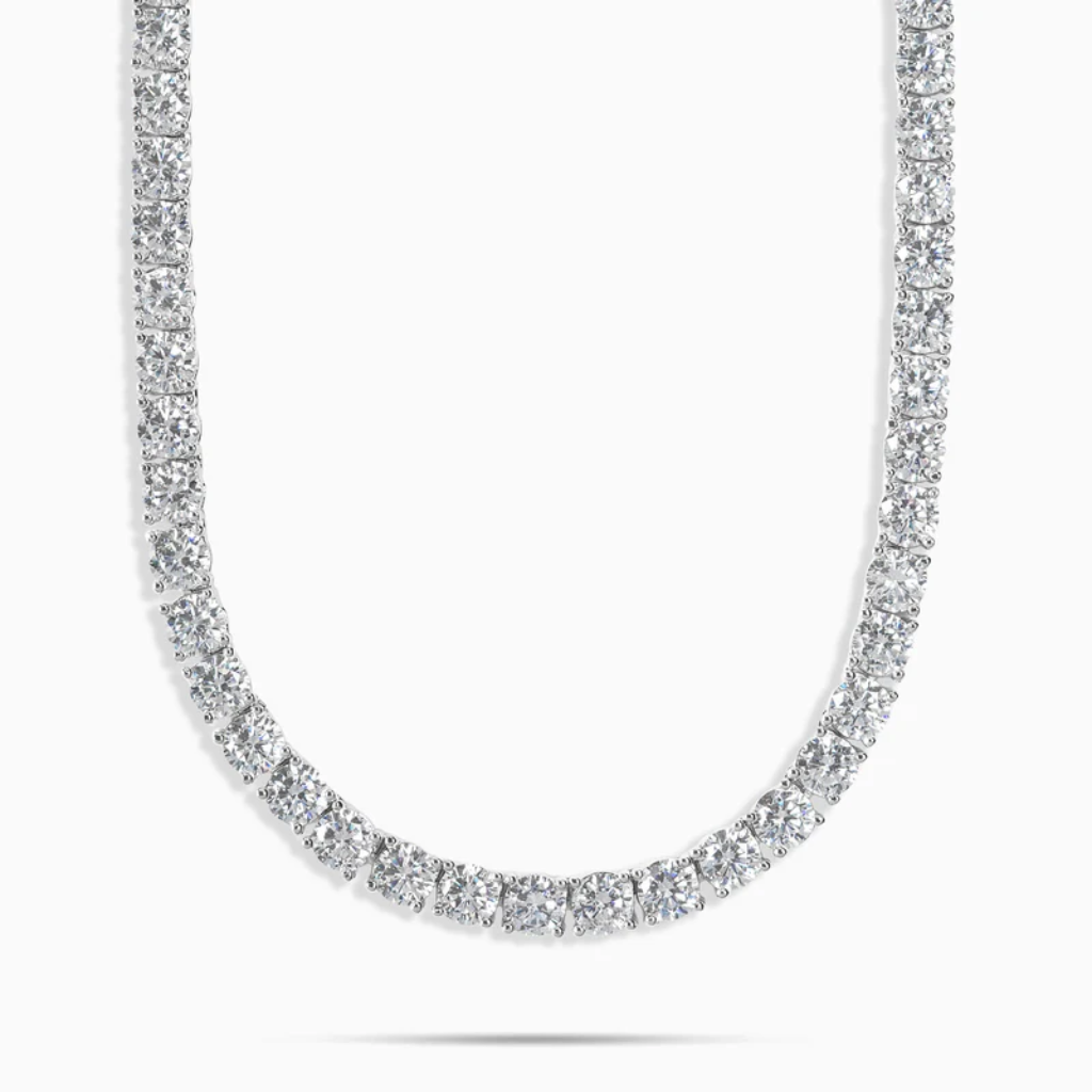 Tennis Chain 5mm Round Cut - Gold and Silver