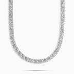 Tennis Chain 5mm Round Cut - Gold and Silver
